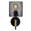 Lucide BASKETT Aplique Negro, 1 luz