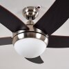 Ventiladores de techo Morino Marrón, Níquel-mate, 2 luces, Mando a distancia