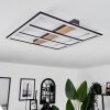 Nganbeto Lámpara de Techo LED Color madera, Negro, 1 luz