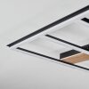 Nganbeto Lámpara de Techo LED Color madera, Negro, 1 luz