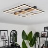 Nganbeto Lámpara de Techo LED Color madera, Negro, 1 luz