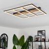 Nganbeto Lámpara de Techo LED Color madera, Negro, 1 luz