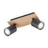 Fischer & Honsel Holton Lámpara de Techo LED Color madera, Negro, 2 luces