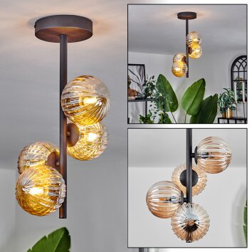 Chehalis Lámpara de Techo - Cristal Colores ámbar, 4 luces