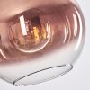 Koyotot Lámpara Colgante - Szkło 30 cm Transparente, Color cobre, 3 luces