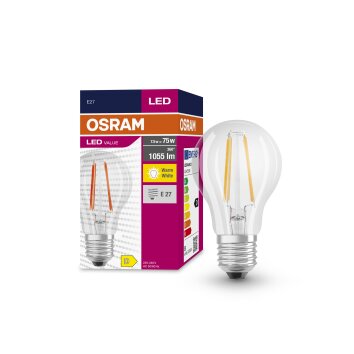 Lámparas Osram E27 LED 7.5 Watt blanco cálido 1055 Lumen