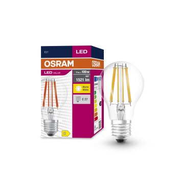 Lámparas Osram E27 LED 11 Watt blanco cálido 1521 Lumen