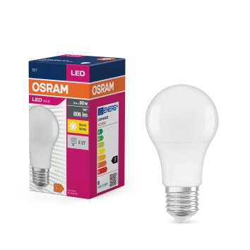 Lámparas Osram E27 LED 8.5 Watt blanco cálido 806 Lumen