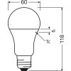 Lámparas Osram E27 LED 10 Watt blanco cálido 1055 Lumen