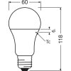 Lámparas Osram E27 LED 13 Watt blanco cálido 1521 Lumen