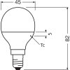 Lámparas Osram E14 LED 4.9 Watt blanco cálido 470 Lumen