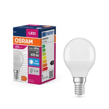 Lámparas Osram E14 LED 4.9 Watt luz blanca día 470 Lumen