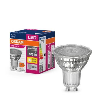 Lámparas Osram GU10 LED 6.9 Watt blanco cálido 575 Lumen