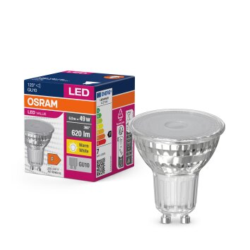 Lámparas Osram GU10 LED 6.9 Watt blanco cálido 620 Lumen