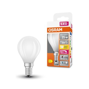 Lámparas Osram E14 LED 2.2 Watt blanco cálido regulable 300 Lumen