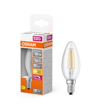 Lámparas Osram E14 LED 5.5 Watt blanco cálido regulable 806 Lumen