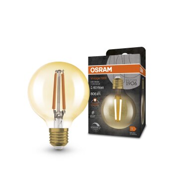 Lámparas Osram E27 LED 7.2 Watt blanco cálido regulable 806 Lumen