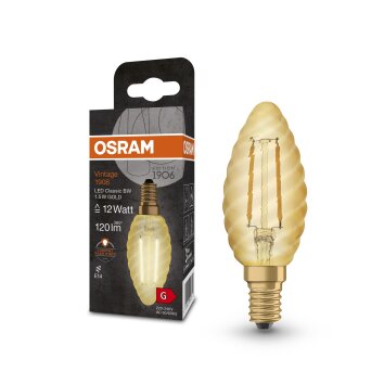 Lámparas Osram E14 LED 1.5 Watt blanco cálido 120 Lumen