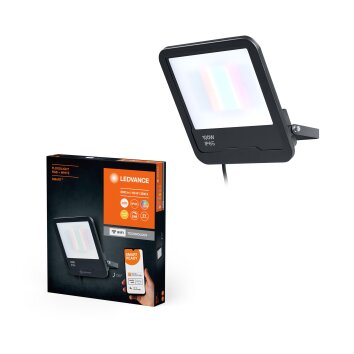 Lámparas Ledvance Wifi Vertical / hacia arriba / LED Negro, 1 luz, Cambia de color