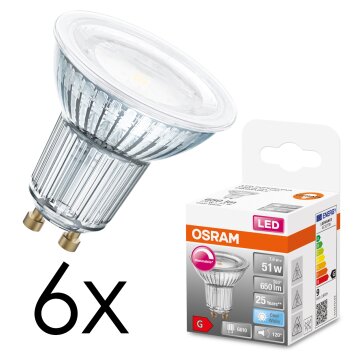 GU10 LED 7.9 Watt blanco cálido regulable 650 Lumen