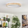 Lockeby Plafones LED Crudo, Blanca, 1 luz, Mando a distancia