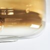 Boza Plafones dorado, Transparente, 1 luz