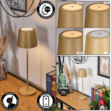 Belece Lámpara de mesa de exterior, Lámparas de mesa LED Beige, 1 luz