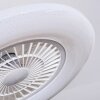 Benesal Plafones, lámpara ventilador de techo LED Blanca, 1 luz, Mando a distancia