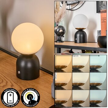 Ulvsbyn Lámparas de mesa LED dorado, Negro, 1 luz