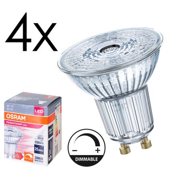 GU10 LED 3.4 Watt blanco cálido regulable 230 Lumen