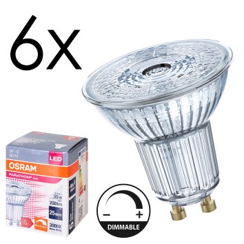 GU10 LED 3.4 Watt blanco cálido regulable 230 Lumen