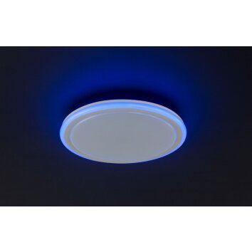 Wofi BODO Lámpara de techo LED Blanca, 1 luz, Mando a distancia, Cambia de color