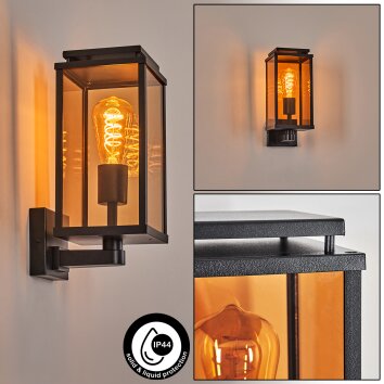 Cadafaes Aplique de exterior Negro, 1 luz