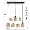 Pendelleuchte Lámparas colgantes Antracita, 7 luces