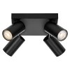 Lámparas Ledvance Spot Plafones LED Negro, 4 luces