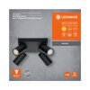 Lámparas Ledvance Spot Plafones LED Negro, 4 luces