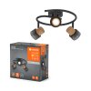 Lámparas Ledvance Spot Plafones LED Negro, 3 luces