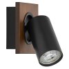 Lámparas Ledvance Spot Plafones LED Color madera, Negro, 1 luz