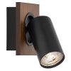 Lámparas Ledvance Spot Plafones LED Color madera, Negro, 1 luz