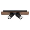 Lámparas Ledvance Spot Plafones LED Color madera, Negro, 2 luces