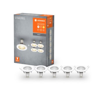 Lámparas Ledvance Set Empotrables LED Blanca, 5 luces