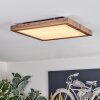 Salmi Plafones, Panel LED Color madera, Negro, 1 luz