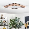 Salmi Plafones, Panel LED Color madera, Negro, 1 luz