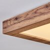 Salmi Plafones, Panel LED Color madera, Negro, 1 luz