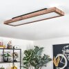 Salmi Plafones, Panel LED Color madera, Negro, 1 luz