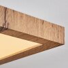 Salmi Plafones, Panel LED Color madera, Negro, 1 luz