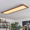 Salmi Plafones, Panel LED Color madera, Negro, 1 luz