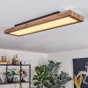 Salmi Plafones, Panel LED Color madera, Negro, 1 luz, Mando a distancia