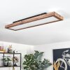 Salmi Plafones, Panel LED Color madera, Negro, 1 luz, Mando a distancia