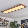 Salmi Plafones, Panel LED Color madera, Negro, 1 luz, Mando a distancia